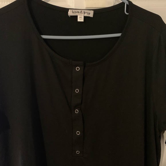 Maternity black button up dress - Picture 1 of 3
